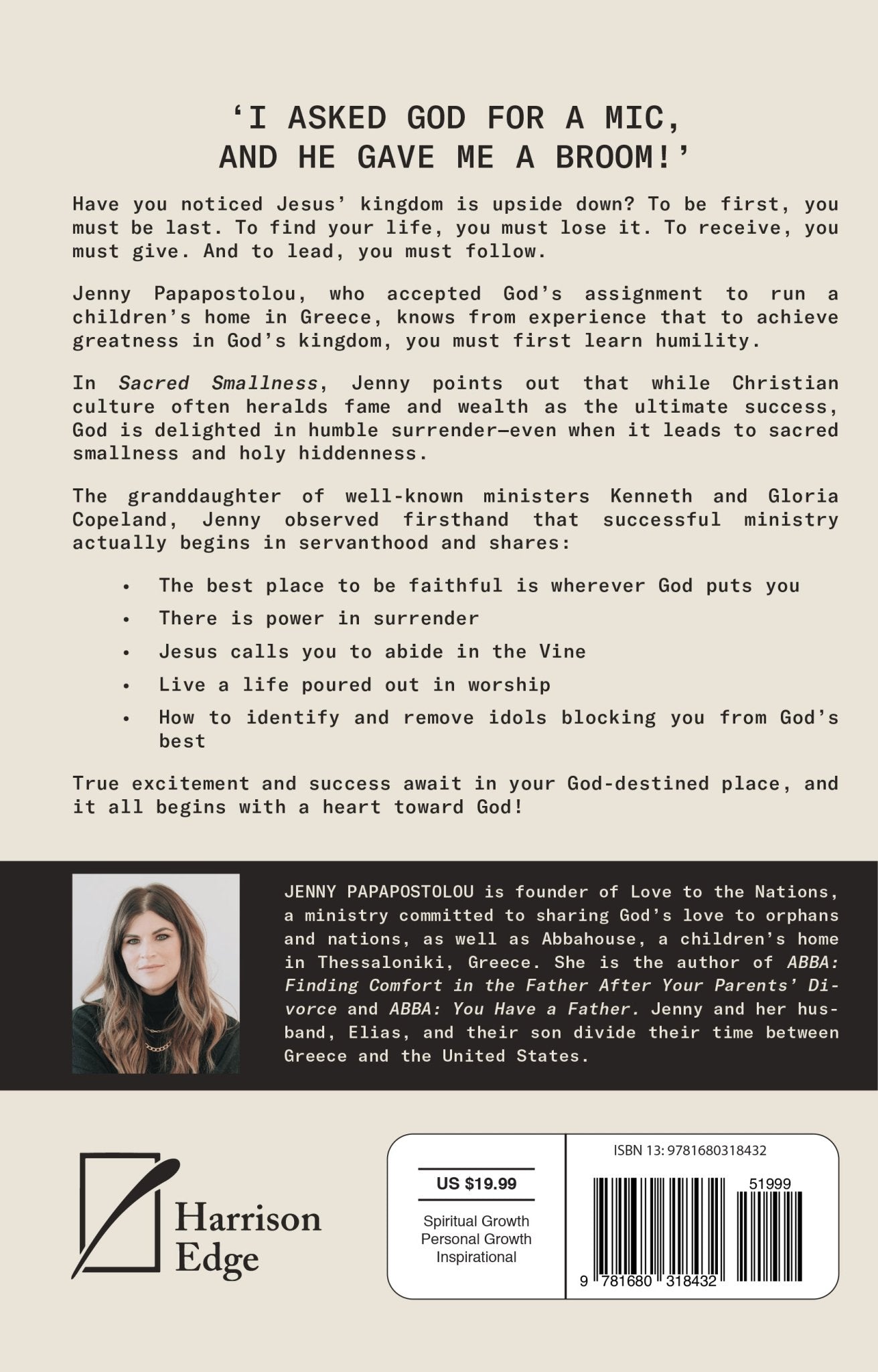 Sacred Smallness: Finding Kingdom Greatness in a Fruitful, Hidden Life Paperback – May 17, 2022 - Faith & Flame - Books and Gifts - Harrison House - 9781680318432