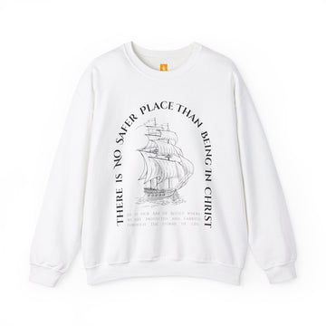 Safe Place in Christ Crewneck Sweatshirt - Fallen Angels, Giants, Monsters - Faith & Flame - Books and Gifts - Printify - 