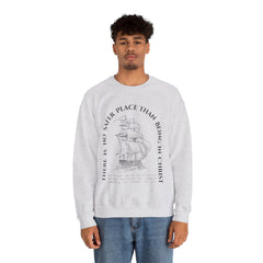 Safe Place in Christ Crewneck Sweatshirt - Fallen Angels, Giants, Monsters - Faith & Flame - Books and Gifts - Printify - 