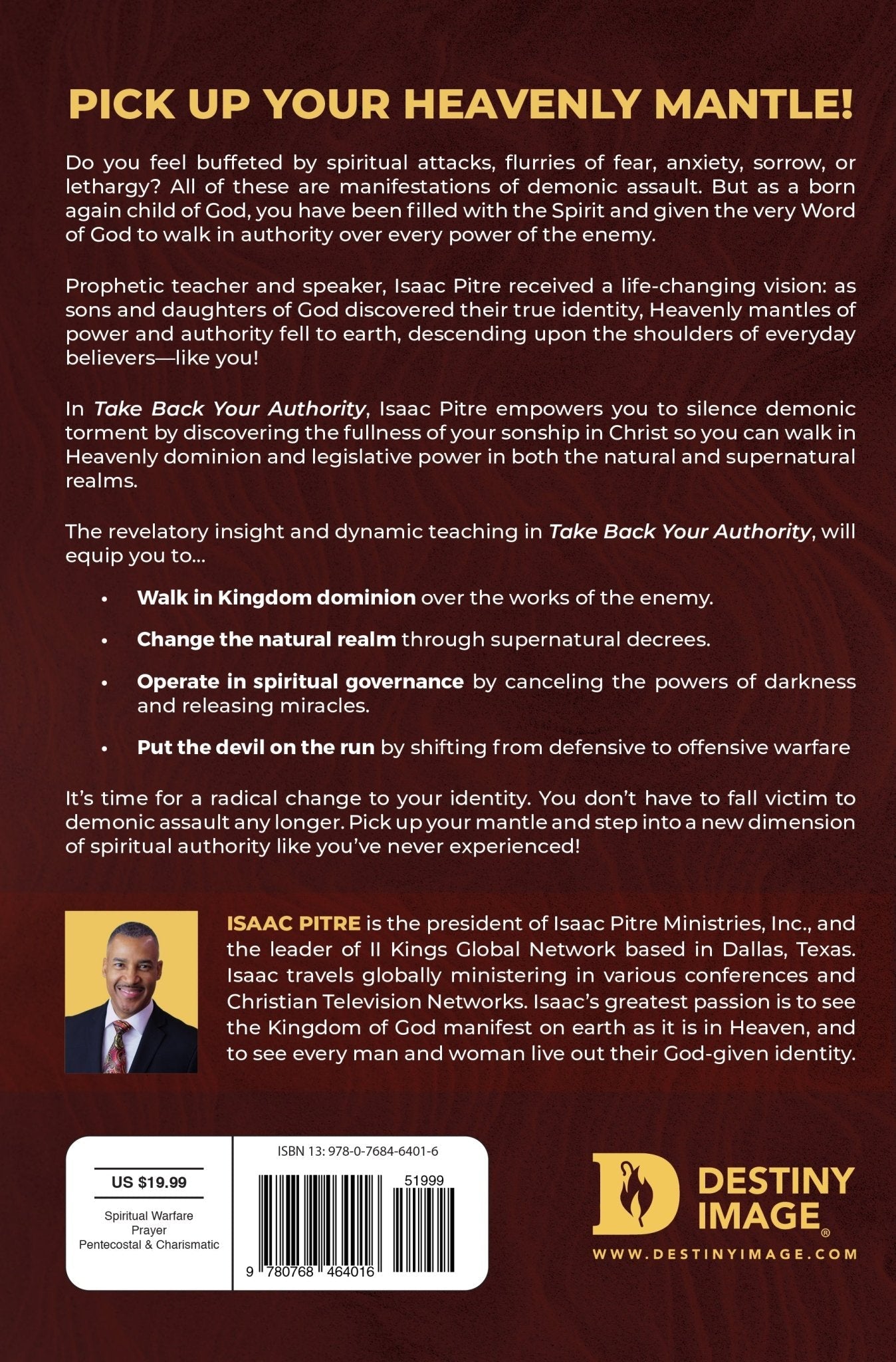 Take Back Your Authority: Kingdom Keys to Overthrowing the Powers of Darkness Paperback – February 21, 2023 - Faith & Flame - Books and Gifts - Destiny Image - 9780768464016