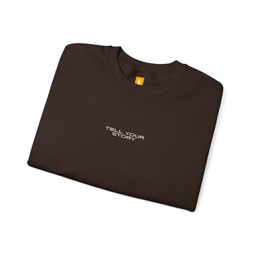 Tell Your Story Crewneck Sweatshirt Front & Back Design | Pentecost If… - Faith & Flame - Books and Gifts - Printify - 
