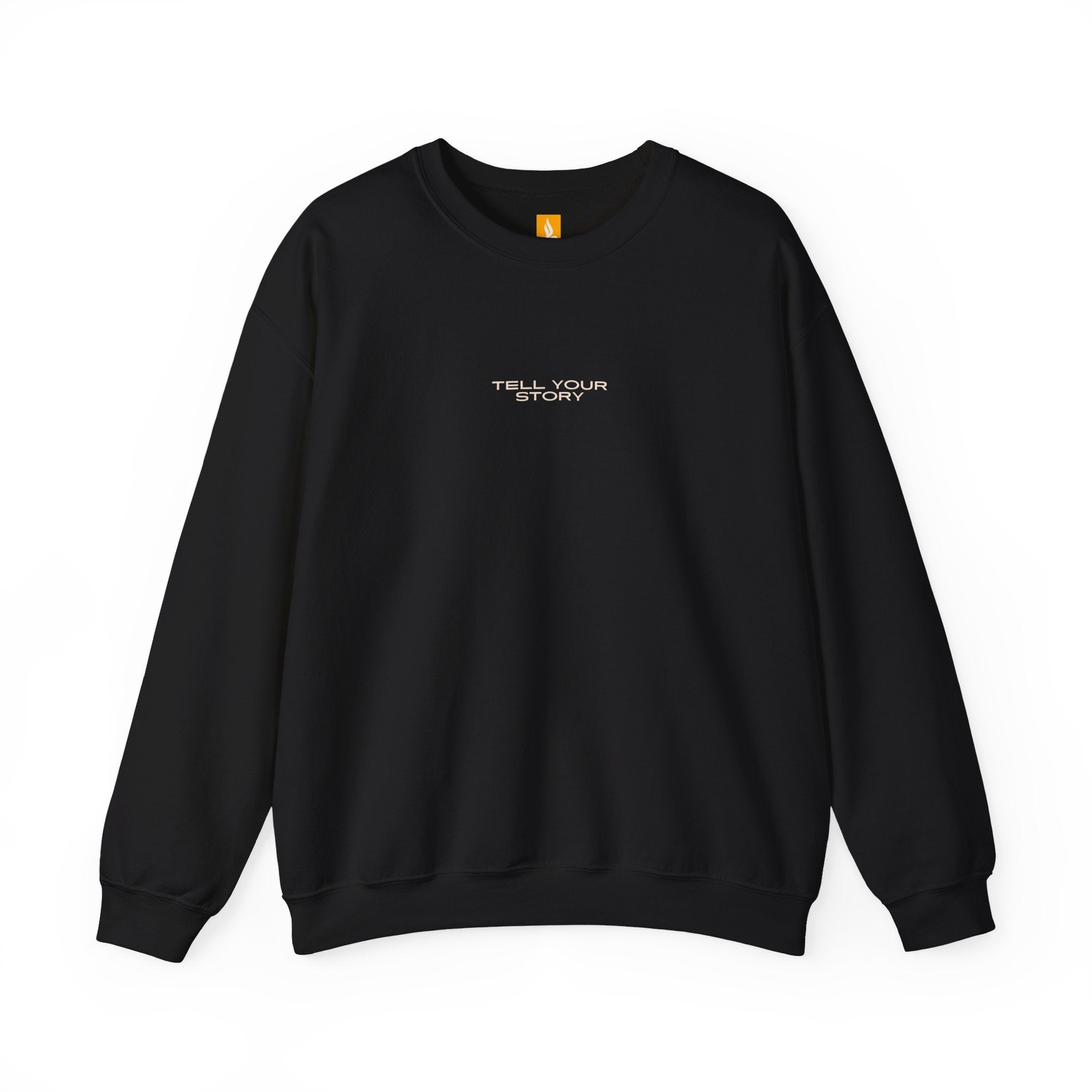Tell Your Story Crewneck Sweatshirt Front & Back Design | Pentecost If… - Faith & Flame - Books and Gifts - Printify - 
