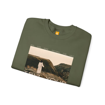 Tell Your Story Crewneck Sweatshirt Front Design | Pentecost If… - Faith & Flame - Books and Gifts - Printify - 