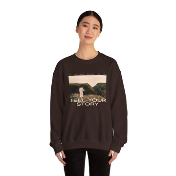 Tell Your Story Crewneck Sweatshirt Front Design | Pentecost If… - Faith & Flame - Books and Gifts - Printify - 