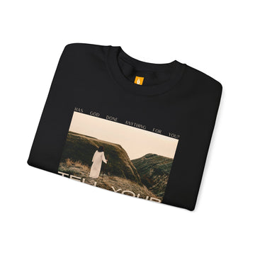 Tell Your Story Crewneck Sweatshirt Front Design | Pentecost If… - Faith & Flame - Books and Gifts - Printify - 