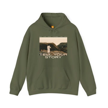 Tell Your Story Hoodie Front Design | Pentecost If… - Faith & Flame - Books and Gifts - Printify - 