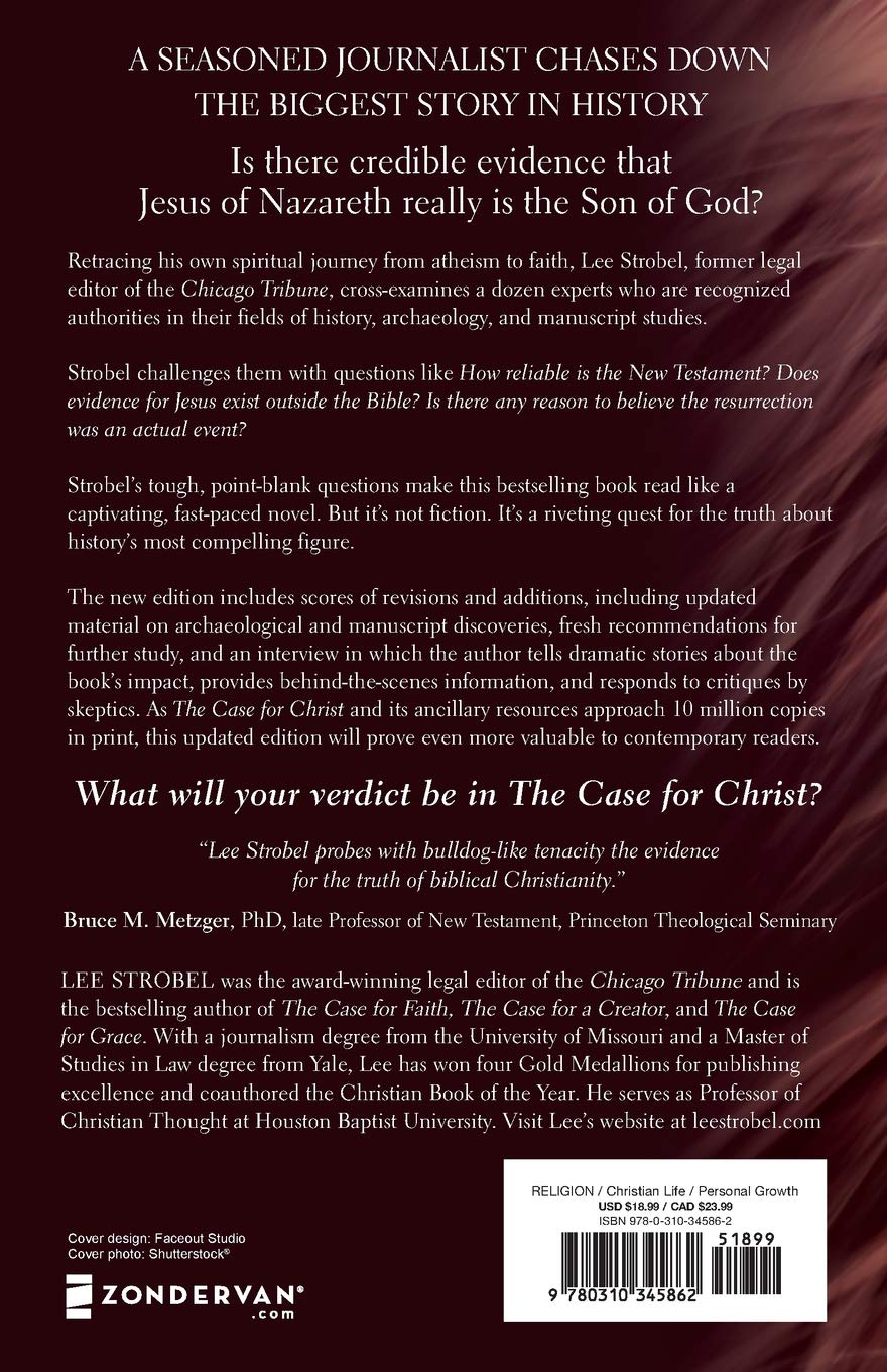The Case for Christ: A Journalist's Personal Investigation of the Evidence for Jesus (Case for ... Series) Paperback – September 6, 2016 - Faith & Flame - Books and Gifts - ZONDERVAN - 9780310345862