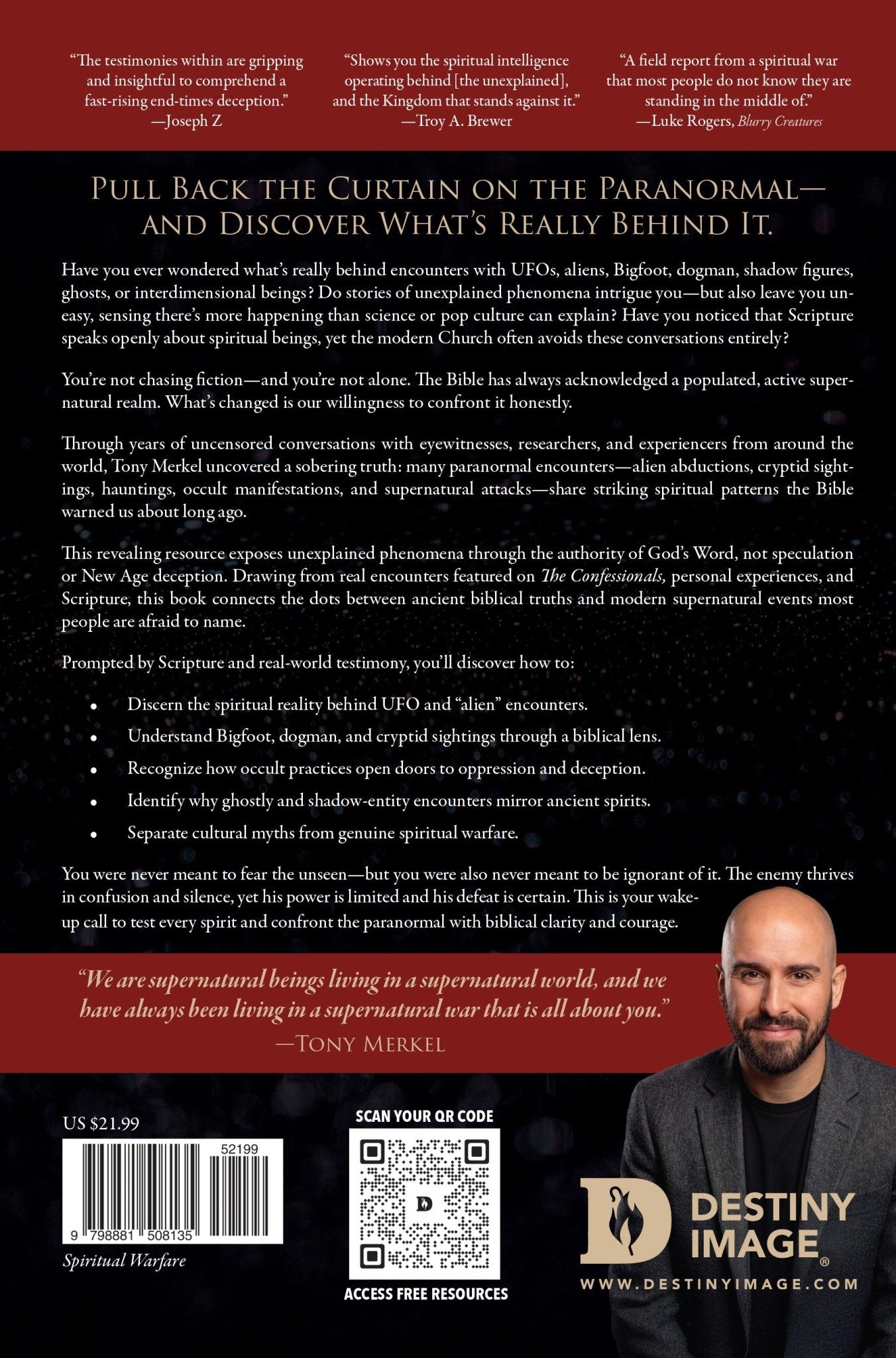 The Confessionals: Exposing Warring Kingdoms: The Hidden Truth Behind UFOs, Cryptids, and Spiritual Warfare Paperback – October 2026 - Faith & Flame - Books and Gifts - Destiny Image - 9798881508135
