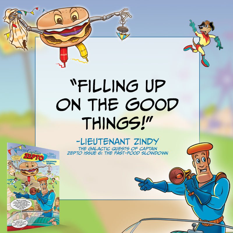 The Galactic Quest of Captain Zepto: Issue 6: Fast Food Slowdown Paperback – September 2, 2025 - Faith & Flame - Books and Gifts - Destiny Image - 9798881507633