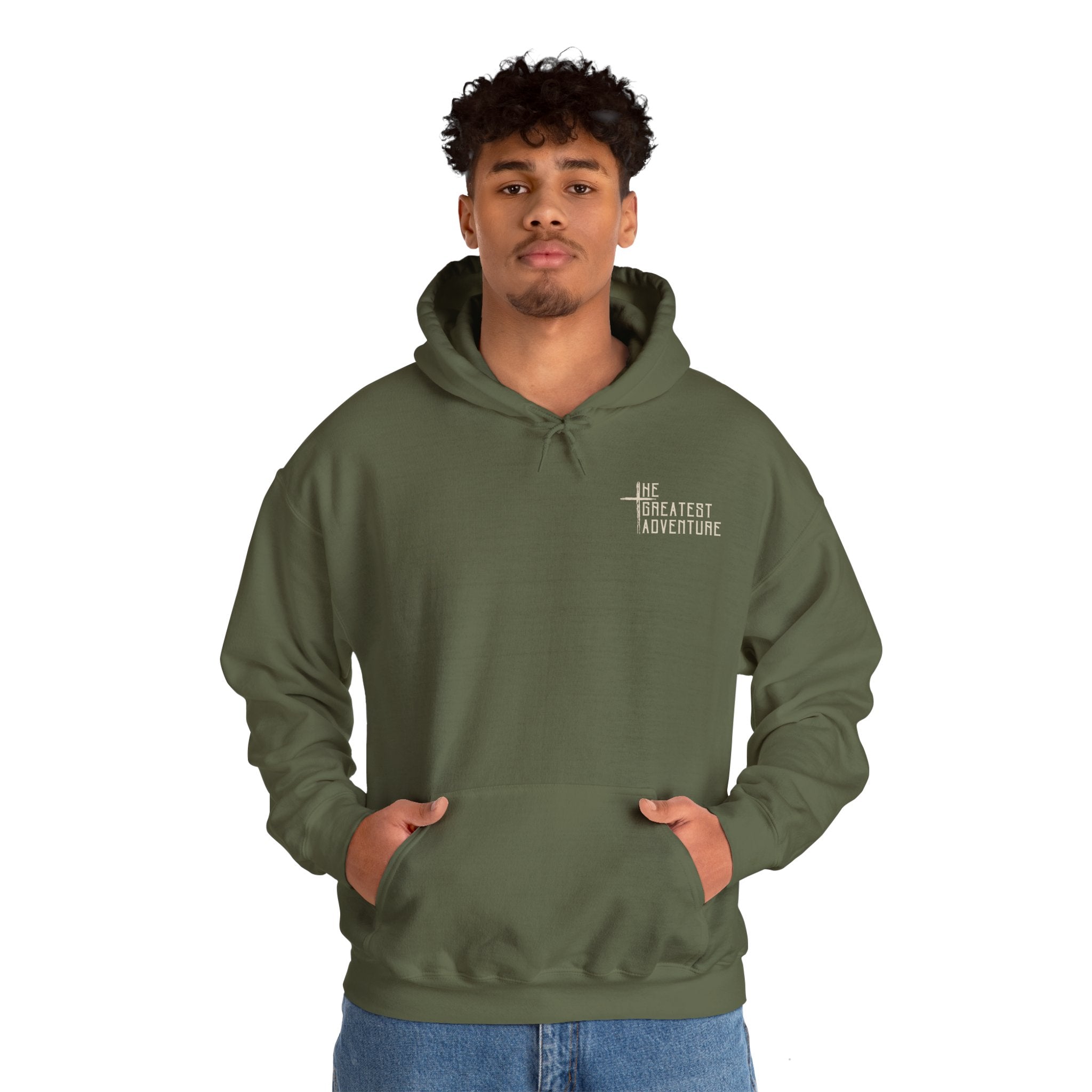The Greatest Adventure (Green) Front & Back Design | Divine Encounters - Faith & Flame - Books and Gifts - Printify - 