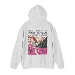 The Greatest Adventure (Pink) Front & Back Design | Divine Encounters - Faith & Flame - Books and Gifts - Printify - 