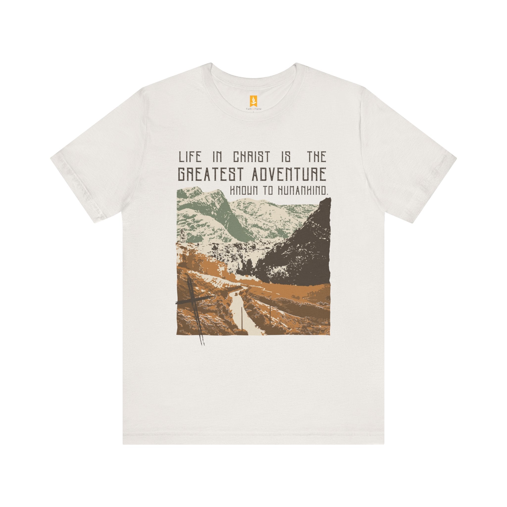 The Greatest Adventure T-shirt Front Design | Divine Encounters - Faith & Flame - Books and Gifts - Printify - 