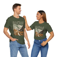 The Greatest Adventure T-shirt Front Design | Divine Encounters - Faith & Flame - Books and Gifts - Printify - 