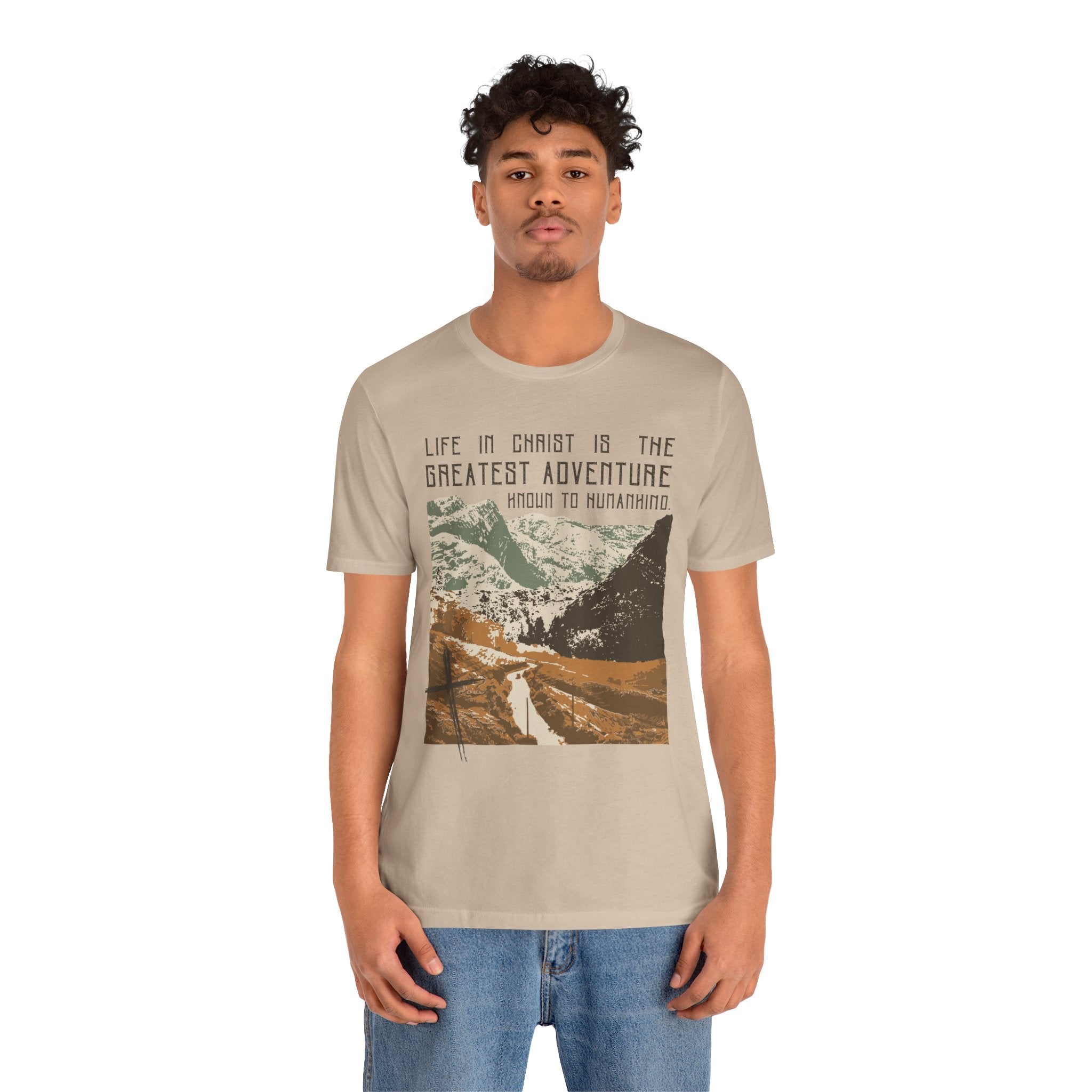 The Greatest Adventure T-shirt Front Design | Divine Encounters - Faith & Flame - Books and Gifts - Printify - 