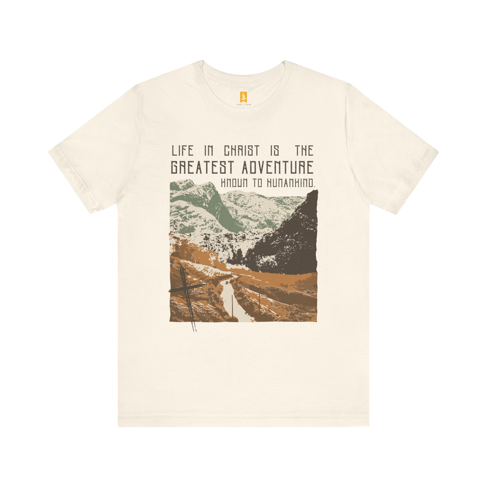 The Greatest Adventure T-shirt Front Design | Divine Encounters - Faith & Flame - Books and Gifts - Printify - 