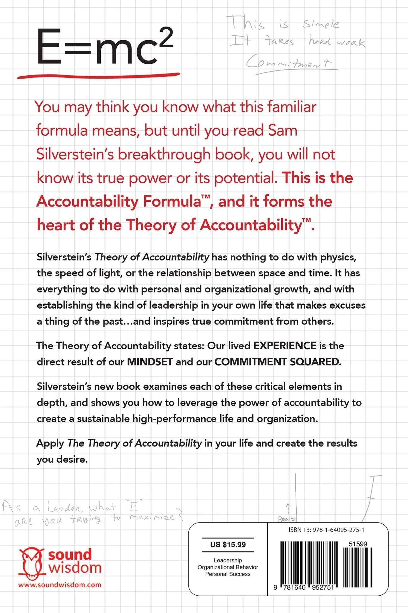 The Theory of Accountability: Building a Truly Accountable, High-Performance, High-Growth Life for Yourself and Your Organization Paperback – September 21, 2021 - Faith & Flame - Books and Gifts - Sound Wisdom - 9781640952751