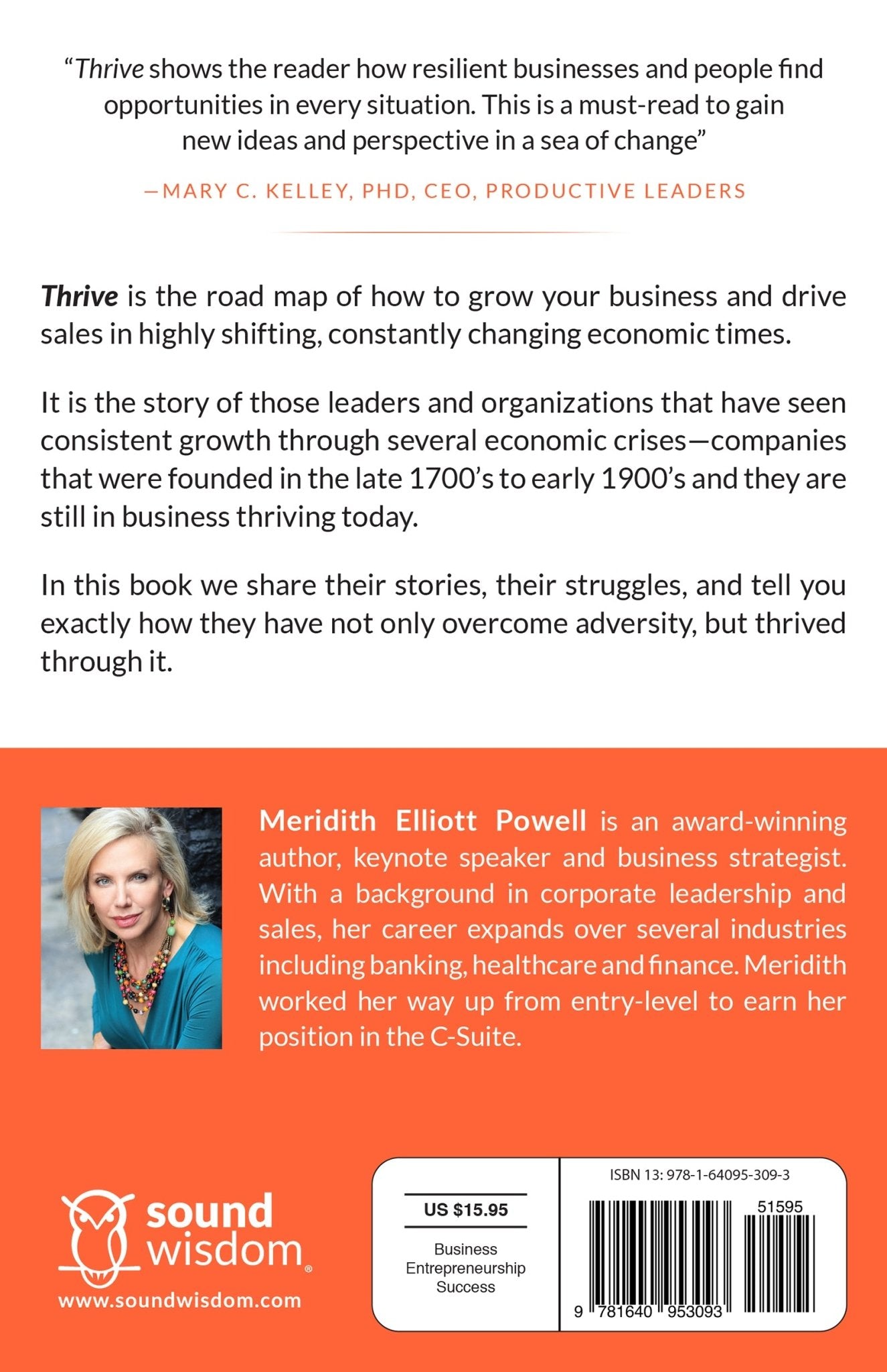 Thrive: Strategies to Turn Uncertainty to Competitive Advantage Paperback – June 22, 2021 - Faith & Flame - Books and Gifts - Sound Wisdom - 9781640953093