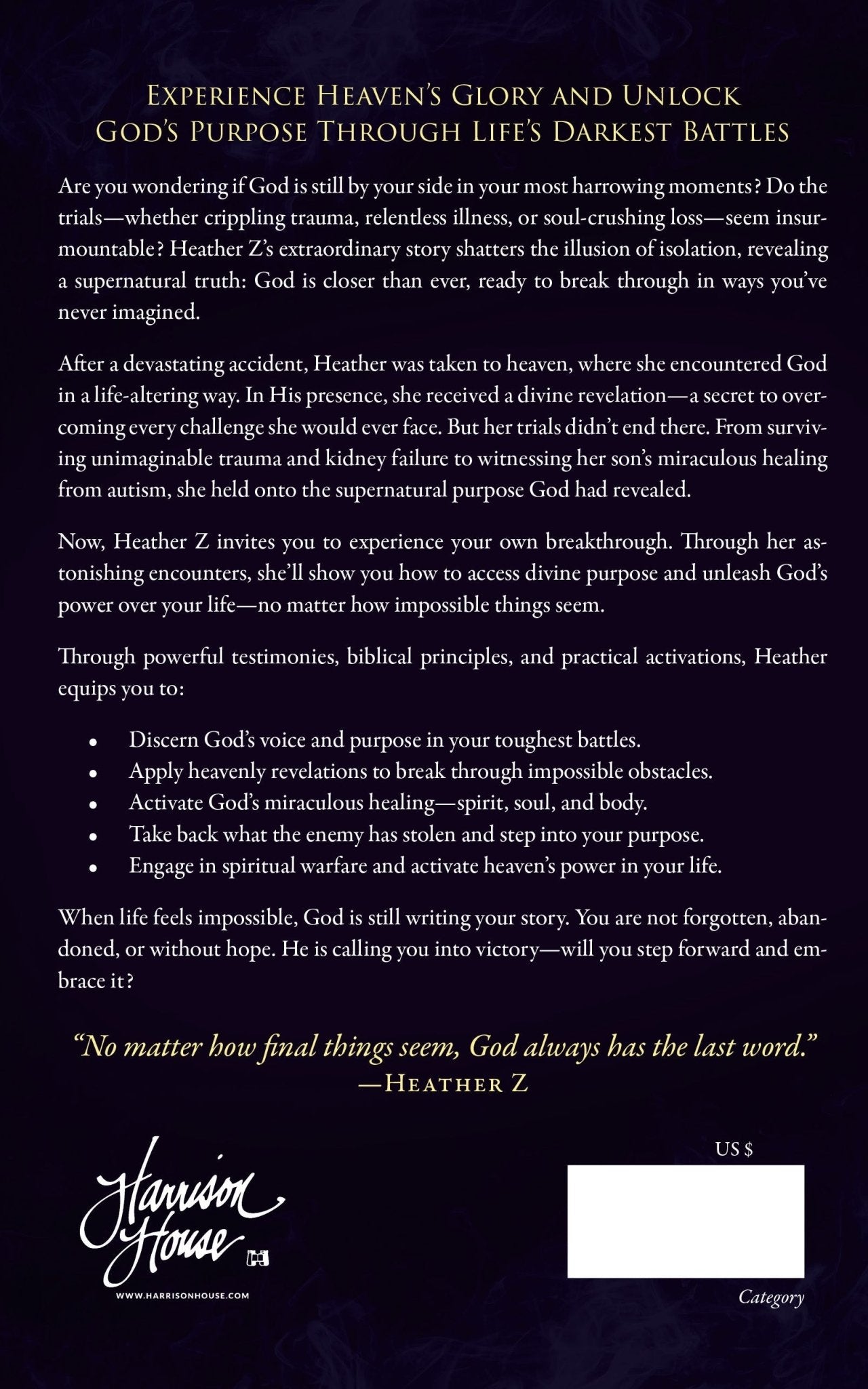 Unlocking Heaven's Truth: What I Experienced Between Life and Death Paperback – September 2, 2025 - Faith & Flame - Books and Gifts - Harrison House - 9781667509716