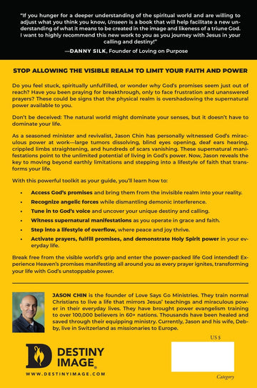 Unseen: Access the Supernatural Realm of Angels, Dreams and Visions and Experience Resurrection Power Paperback – September 2, 2025 - Faith & Flame - Books and Gifts - Destiny Image - 9798881505233