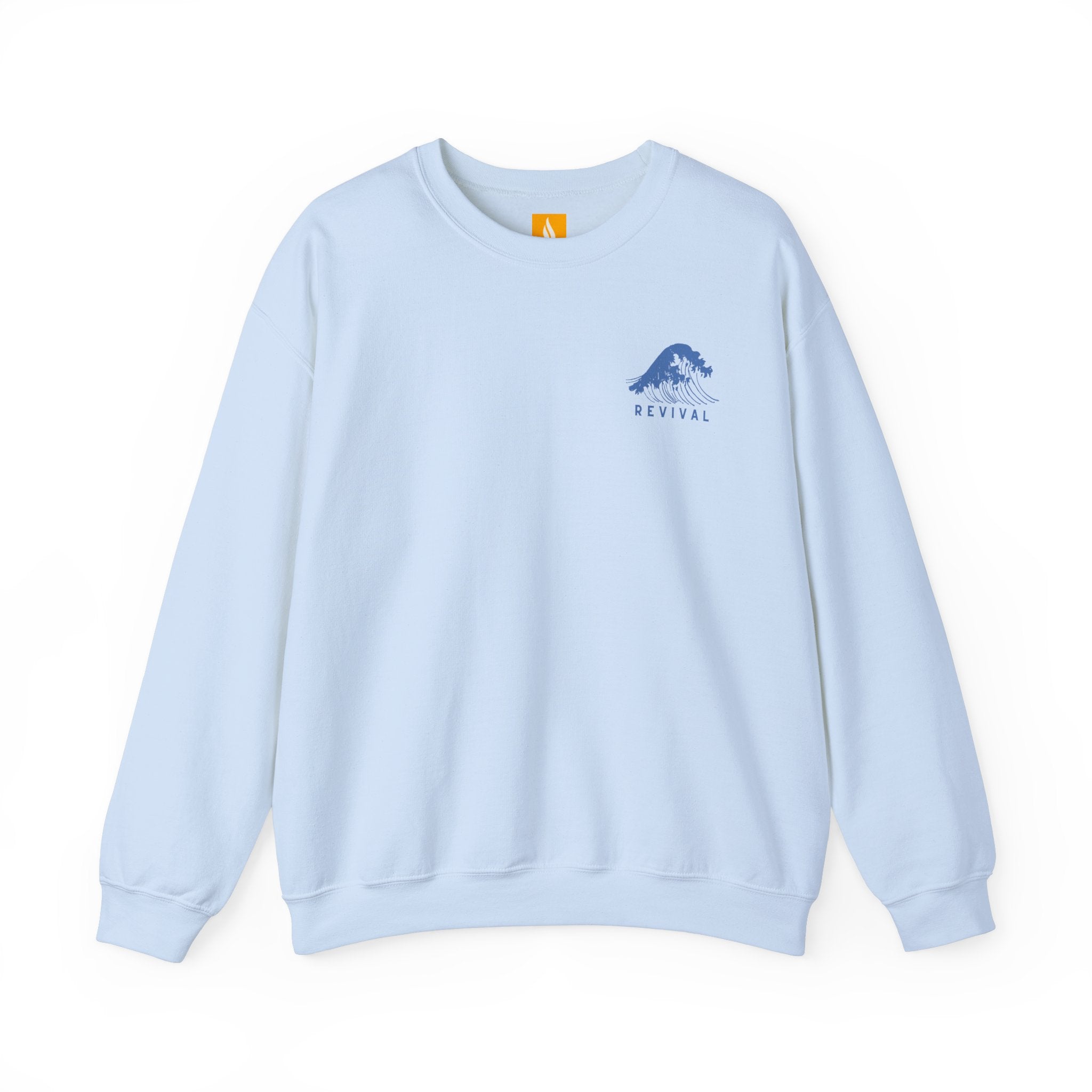 Wave of Revival Crewneck Sweatshirt - Faith & Flame - Books and Gifts - Printify -