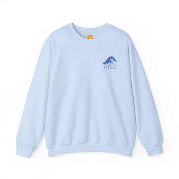 Wave of Revival Crewneck Sweatshirt - Faith & Flame - Books and Gifts - Printify -