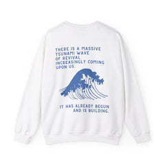 Wave of Revival Crewneck Sweatshirt - Faith & Flame - Books and Gifts - Printify -