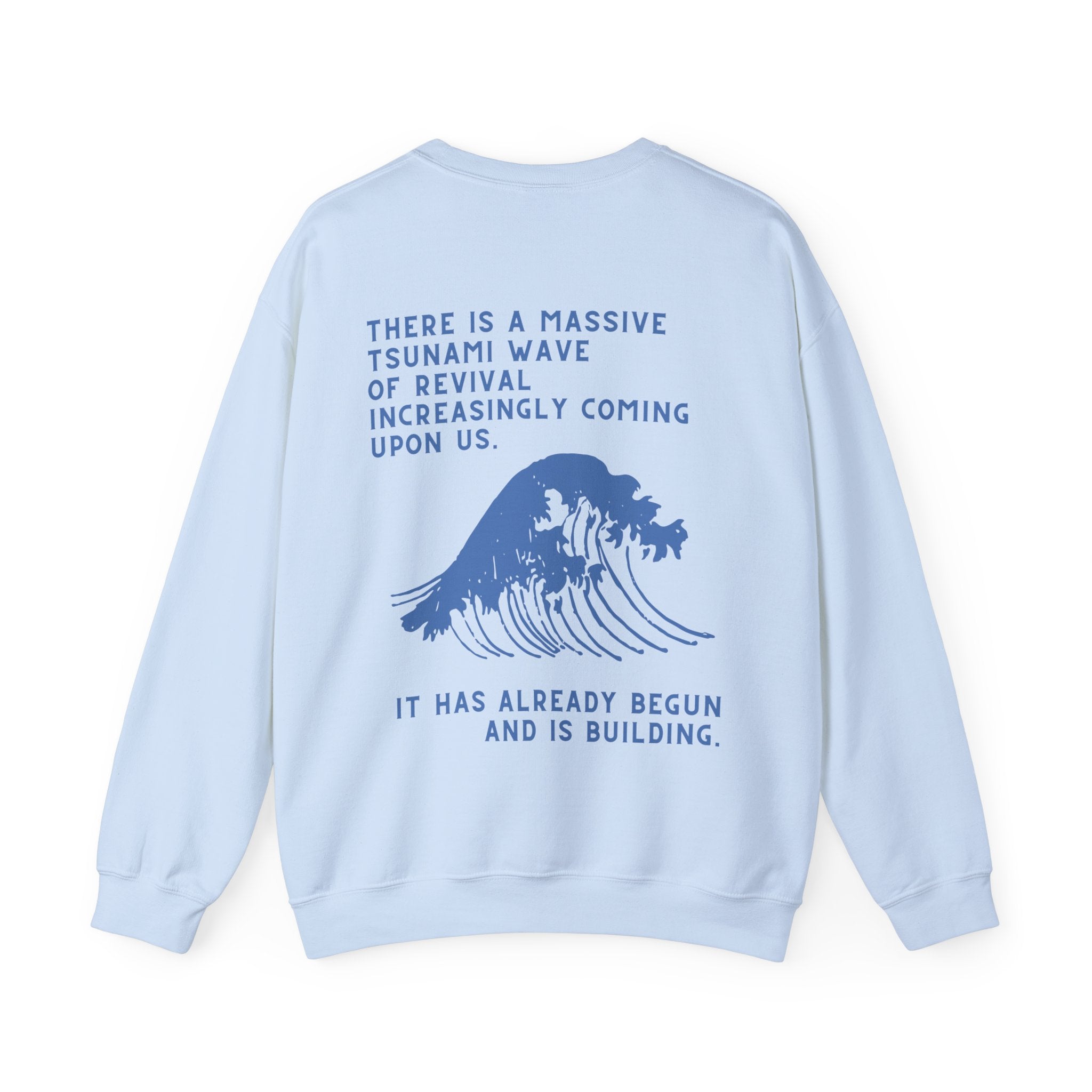 Wave of Revival Crewneck Sweatshirt - Faith & Flame - Books and Gifts - Printify -