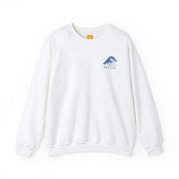 Wave of Revival Crewneck Sweatshirt - Faith & Flame - Books and Gifts - Printify -