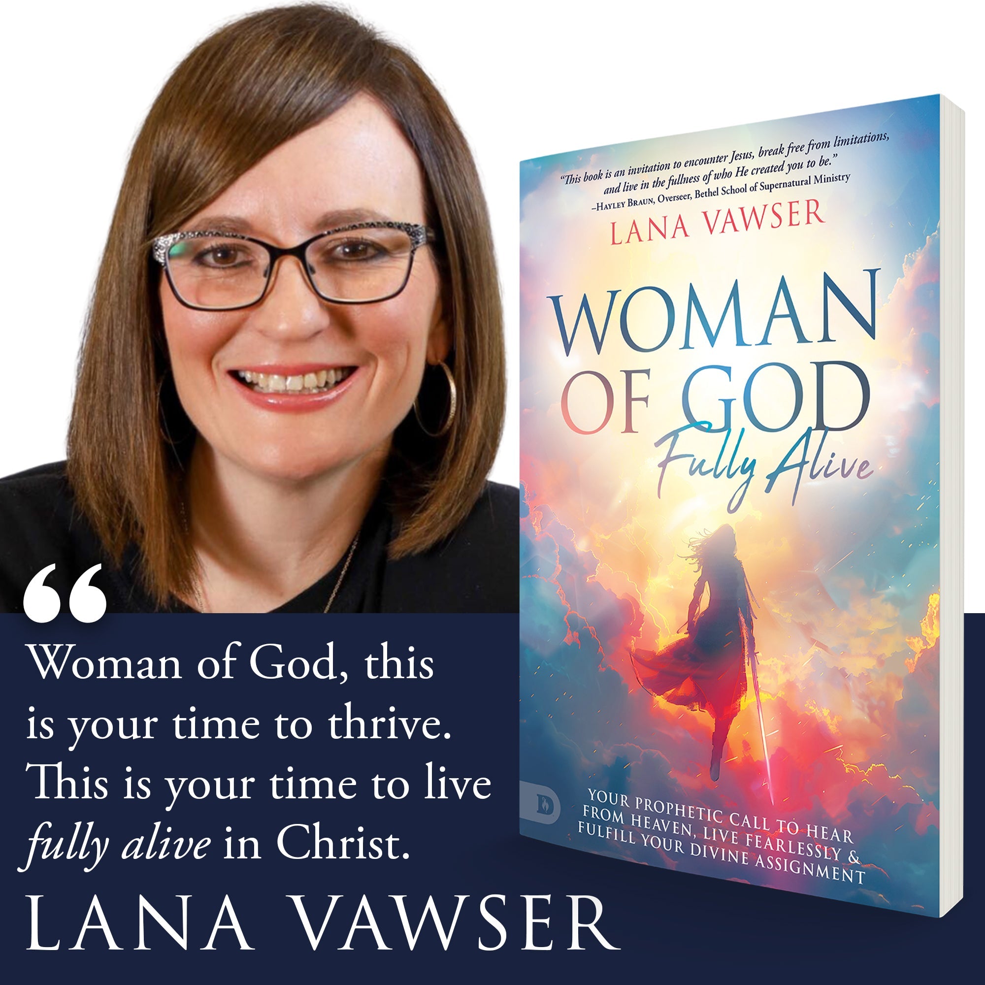 Woman of God, Fully Alive: Your Prophetic Call to Hear from Heaven, Live Fearlessly and Fulfill Your Divine Assignment Paperback – October 7, 2025 - Faith & Flame - Books and Gifts - Destiny Image - 9780768479614