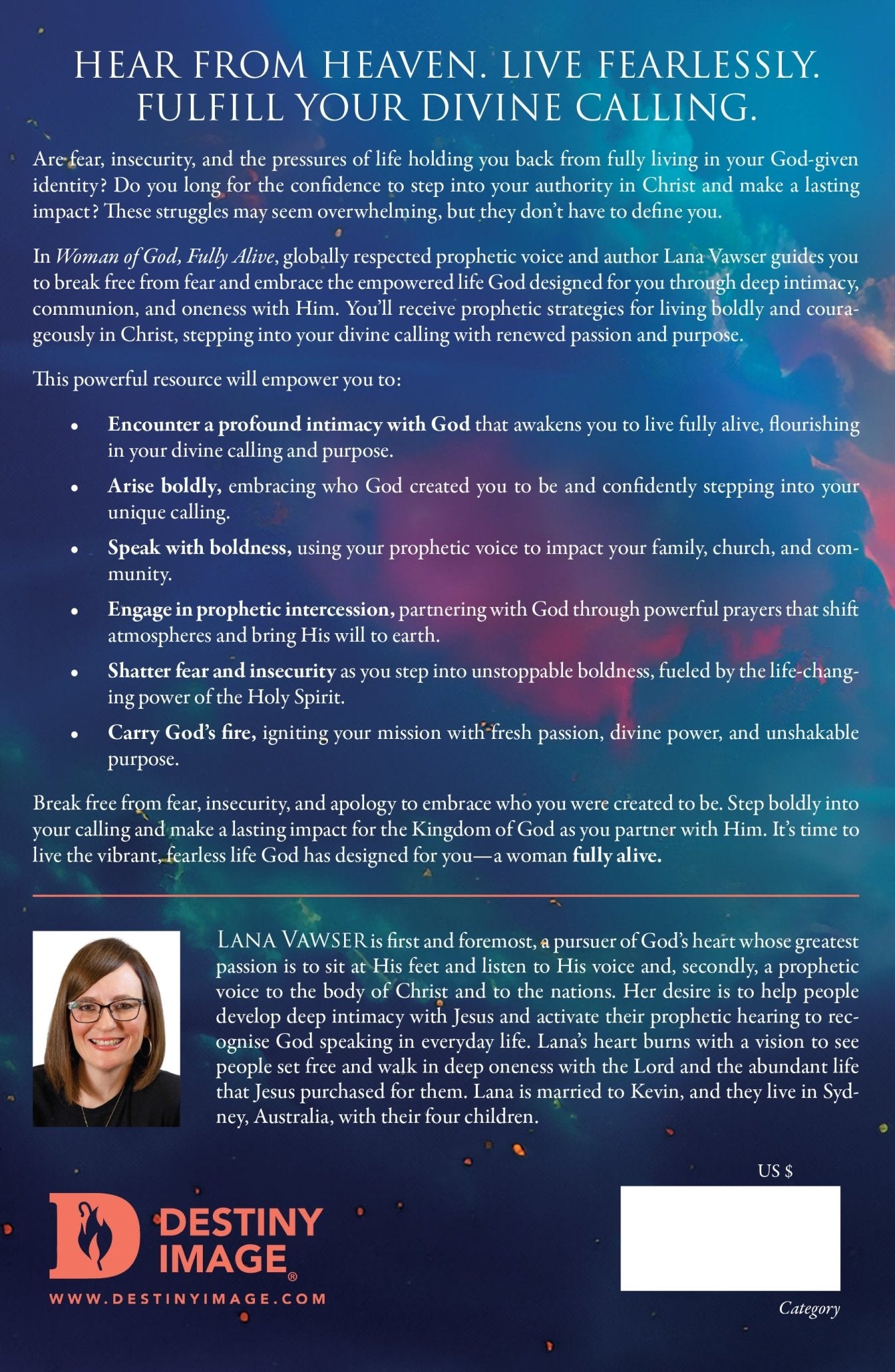 Woman of God, Fully Alive: Your Prophetic Call to Hear from Heaven, Live Fearlessly and Fulfill Your Divine Assignment Paperback – October 7, 2025 - Faith & Flame - Books and Gifts - Destiny Image - 9780768479614