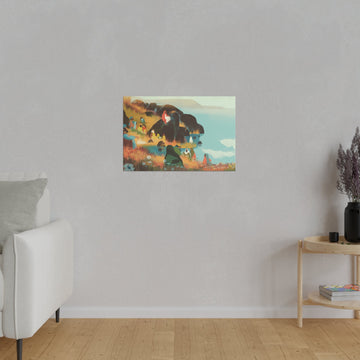 Wonderful Words on a Hillside Matte Canvas - Faith & Flame - Books and Gifts - Printify -