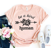 Be A Kind Human T-shirt - Faith & Flame - Books and Gifts - White Caeneus -