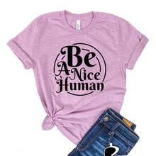 Be A Nice Human T-shirt - Faith & Flame - Books and Gifts - White Caeneus -