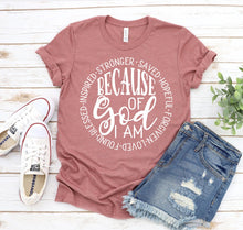 Because Of God T-shirt - Faith & Flame - Books and Gifts - White Caeneus -
