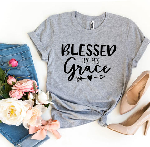 Blessed By His Grace T-shirt - Faith & Flame - Books and Gifts - Agate -