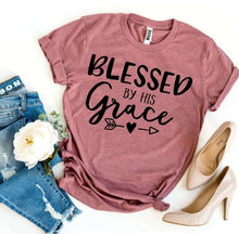 Blessed By His Grace T-shirt - Faith & Flame - Books and Gifts - Agate -