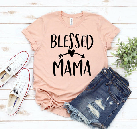 Blessed Mama T-shirt - Faith & Flame - Books and Gifts - White Caeneus -