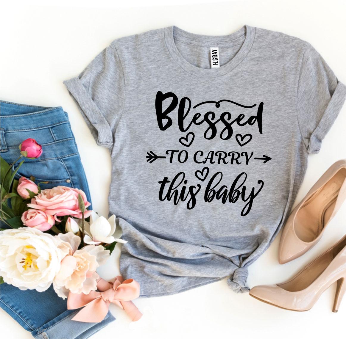 Blessed To Carry This Baby T-shirt - Faith & Flame - Books and Gifts - Agate -