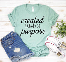 Created With A Purpose T-shirt - Faith & Flame - Books and Gifts - White Caeneus -