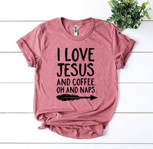 I Love Jesus And Coffee Oh And Naps T-shirt - Faith & Flame - Books and Gifts - Agate -