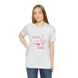 Ignite your soul Short Sleeve Tee - Faith & Flame - Books and Gifts - Printify -