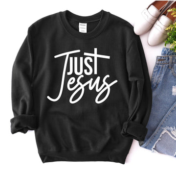 Just Jesus Sweatshirt - Faith & Flame - Books and Gifts - Agate -