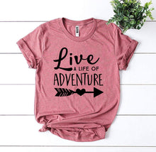 Live a Life Of Adventure T-shirt - Faith & Flame - Books and Gifts - Agate -