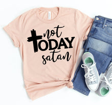 Not Today Satan T-shirt - Faith & Flame - Books and Gifts - White Caeneus -
