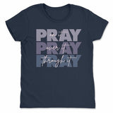 Pray On It Shirts Pray Over it Pray Through it Hope Love Bible Verse - Faith & Flame - Books and Gifts - Amaranth Hades -