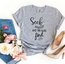 Seek And You Shall Find T-shirt - Faith & Flame - Books and Gifts - Agate -