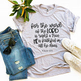 The Lord Is Right T-shirt - Faith & Flame - Books and Gifts - Agate -