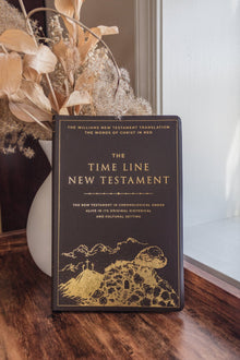 The Time Line New Testament Bible (2023) (Leather Look with Gold Foil Imprint and Gold Foil Pages) (Words of Christ in Red) (Full Color Interior and Maps) (Imitation Leather – January 17, 2023) - Faith & Flame - Books and Gifts - Destiny Image - 9780768463996